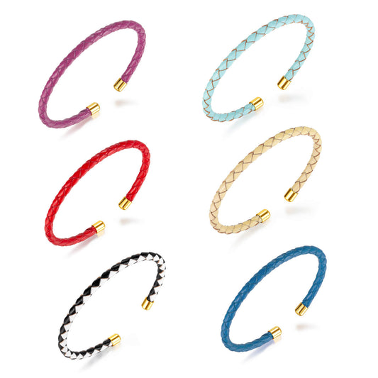 AG Glistening Leather Woven Bracelet - AGCHEN JEWELRY,bracelet