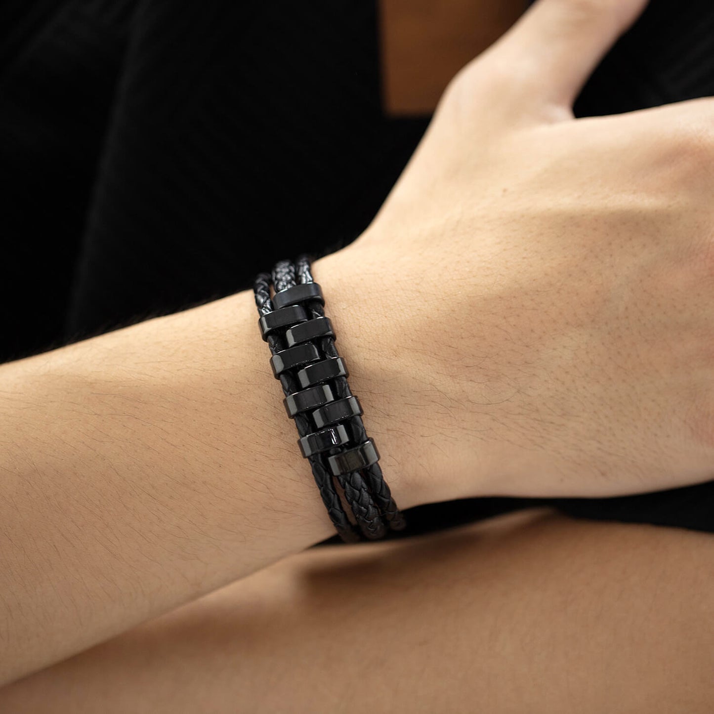 AG Mens 3 layers Unique and Elegance Stainless Steel Design Bracelet - AGCHEN JEWELRY,man bracelet