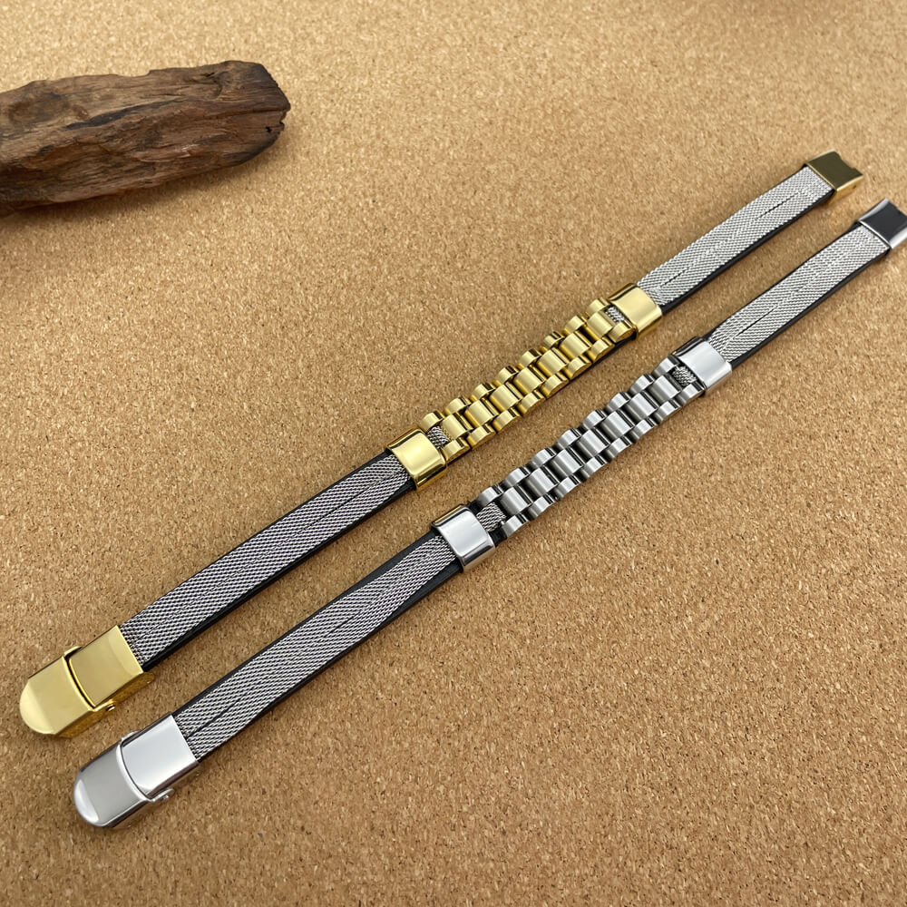 AG Mens Modish and Fancy Bracelet With Watchband Design - AGCHEN JEWELRY,man bracelet