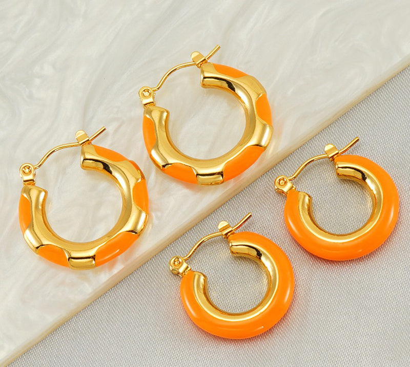 AG Round Resin Women's Earrings