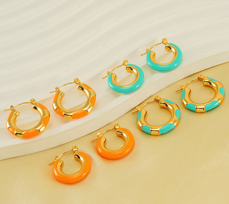 AG Round Resin Women's Earrings