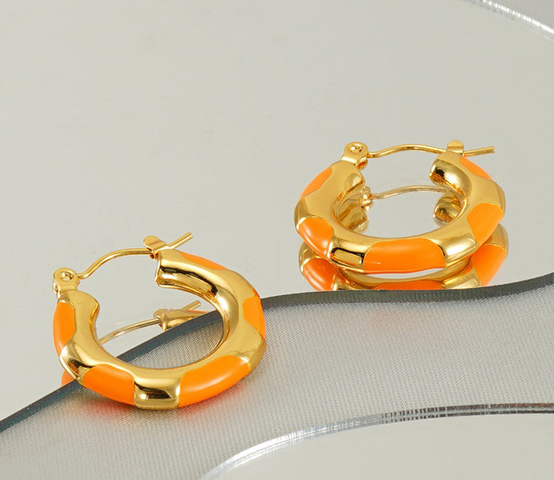 AG Round Resin Women's Earrings