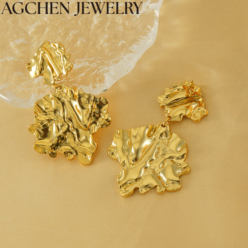 AG Stainless Steel Coral Earrings