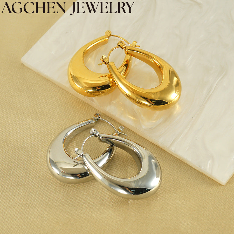 AG Stainless Steel Earrings - Perfect Gift for Women
