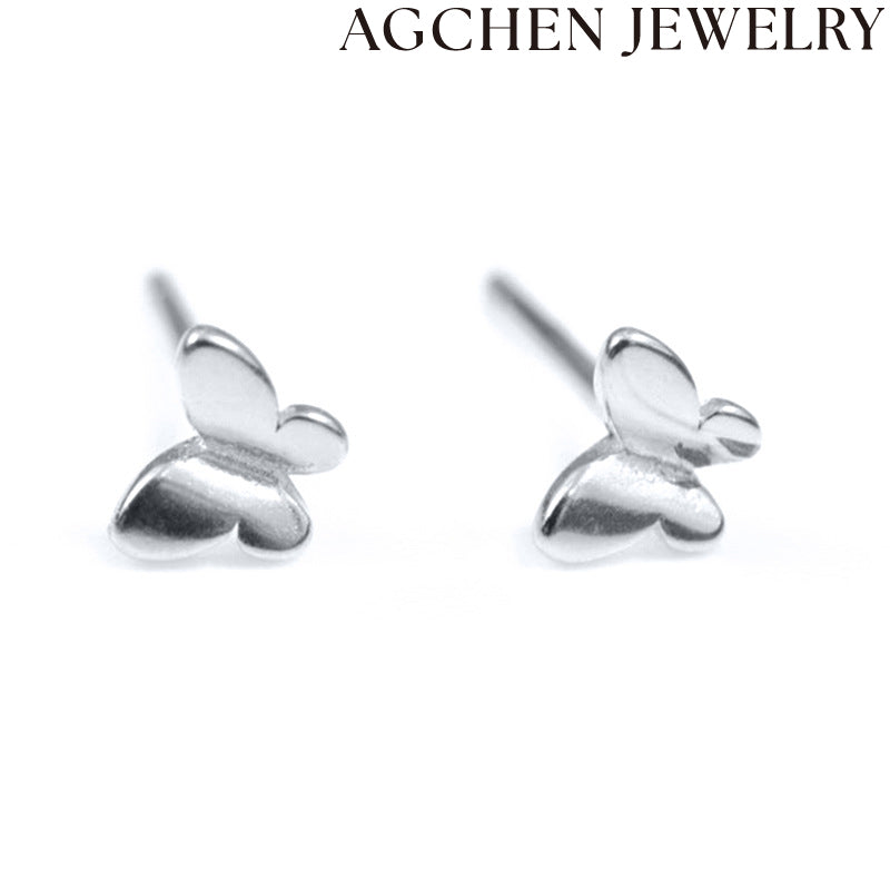AG Cute Butterfly Stud Earrings