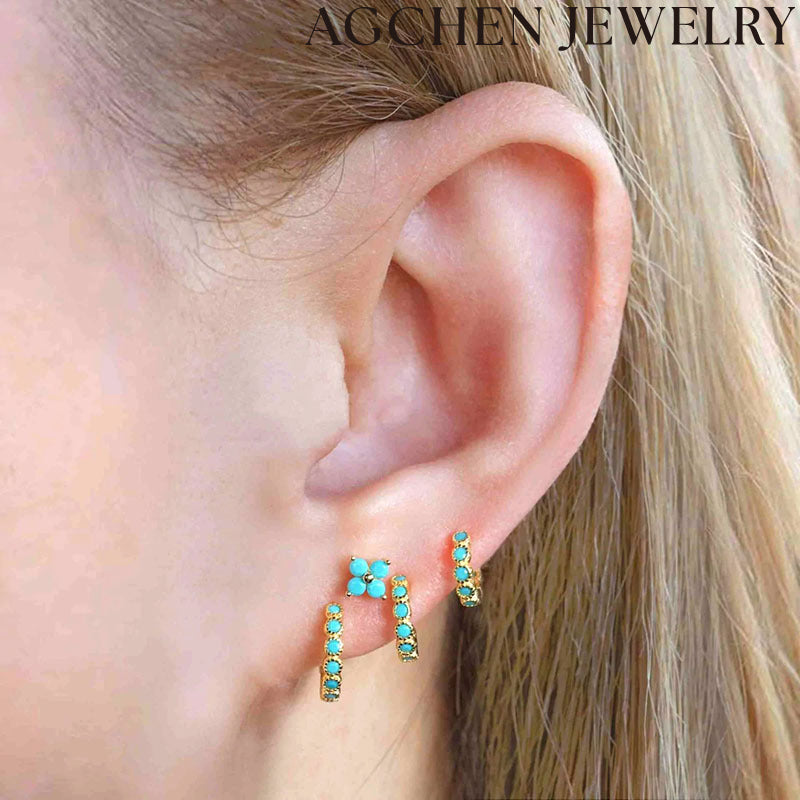 AG Floral Zircon Earrings