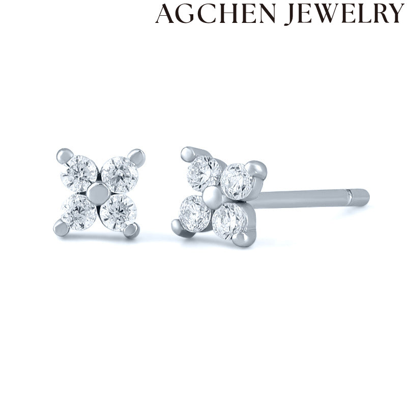 AG Floral Zircon Earrings