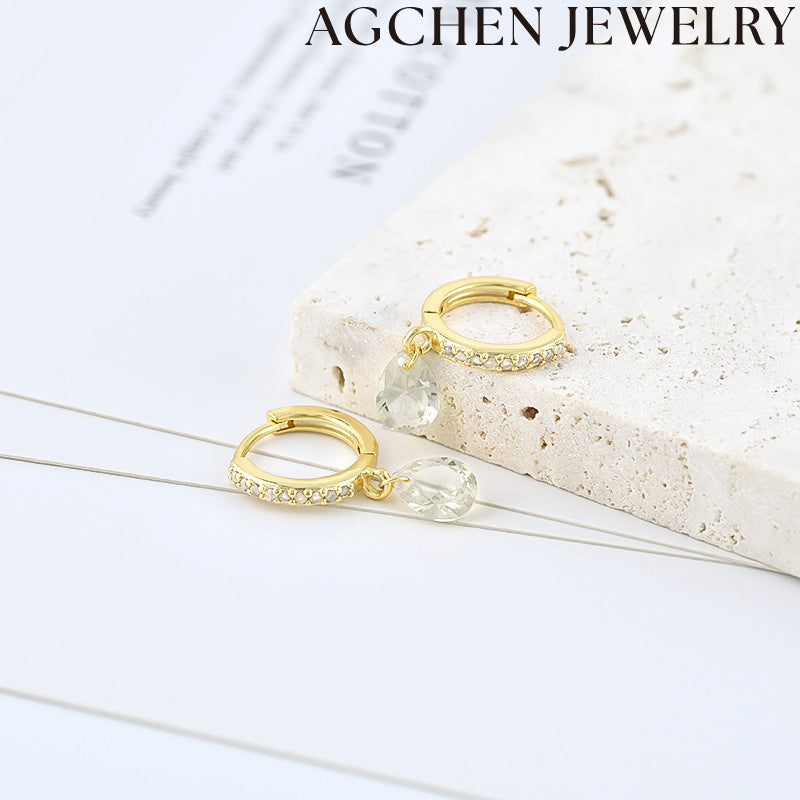 AG Transparent Droplet Earrings