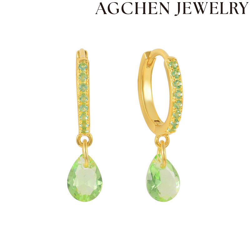 AG Transparent Droplet Earrings