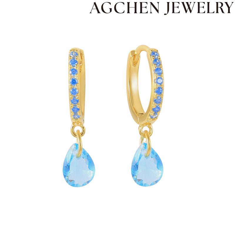 AG Transparent Droplet Earrings