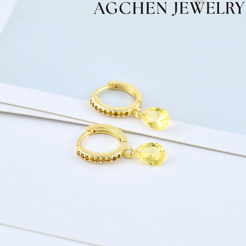 AG Transparent Droplet Earrings