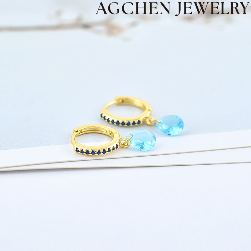 AG Transparent Droplet Earrings