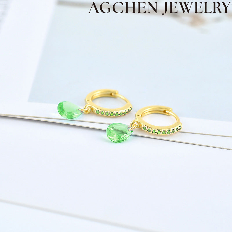 AG Transparent Droplet Earrings