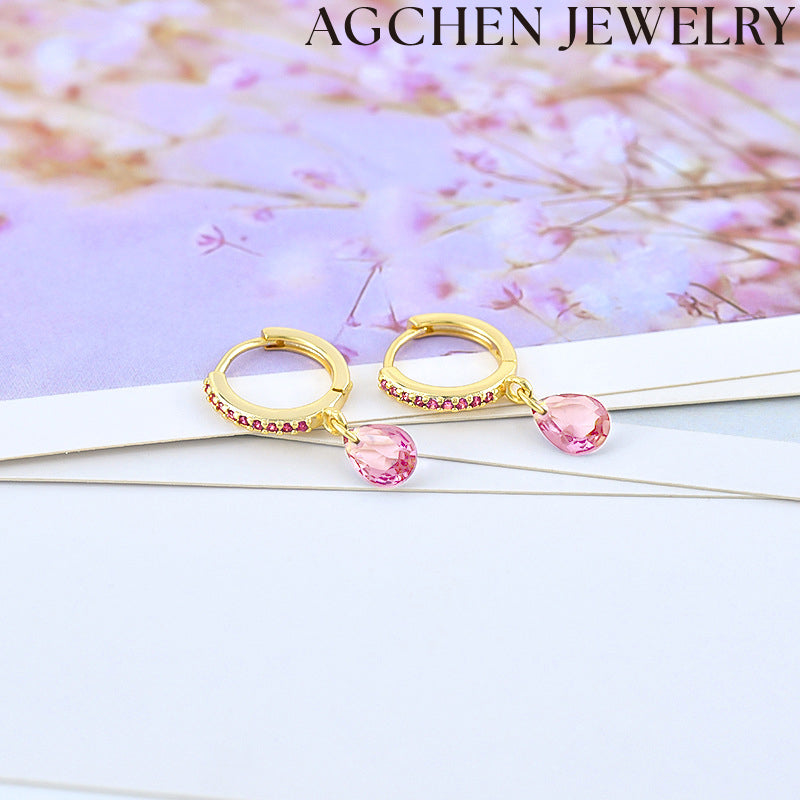AG Transparent Droplet Earrings