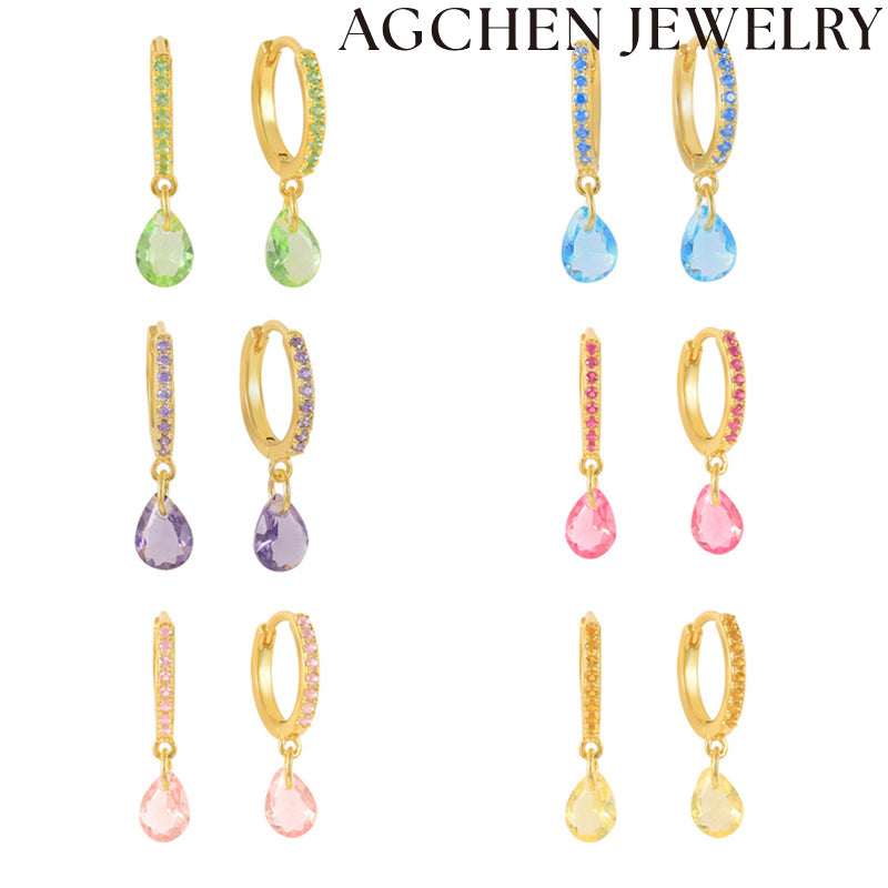 AG Transparent Droplet Earrings