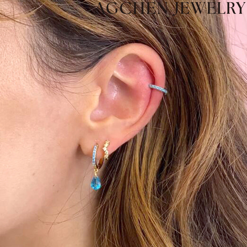 AG Transparent Droplet Earrings