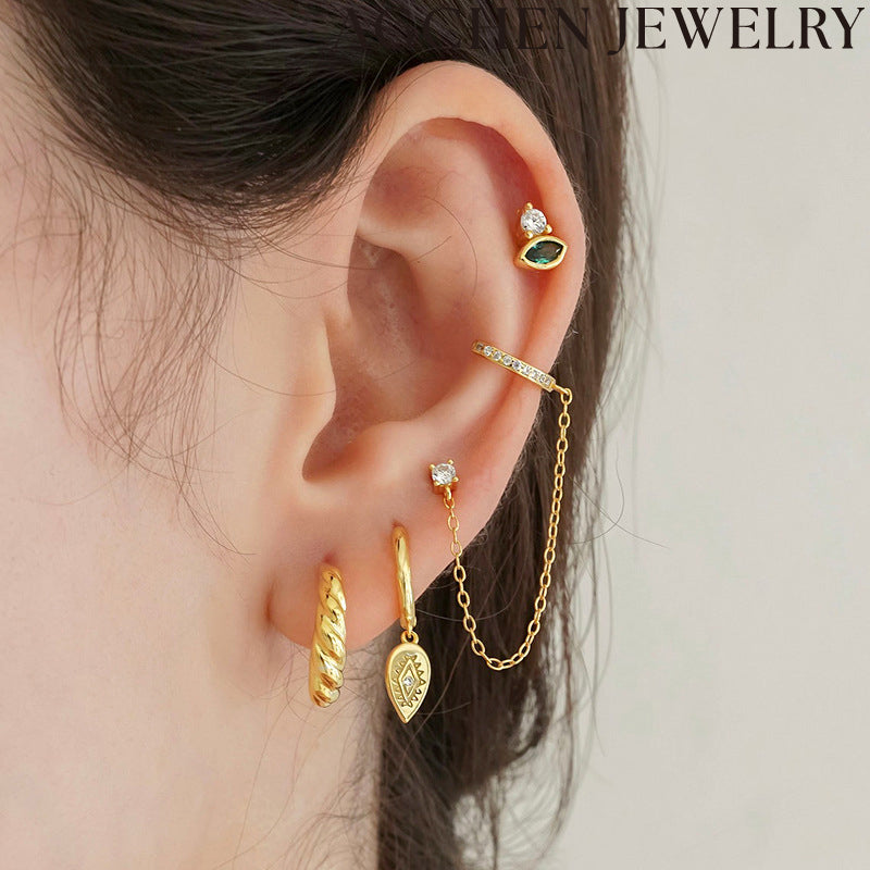 AG Fish-Shaped Copper Earrings