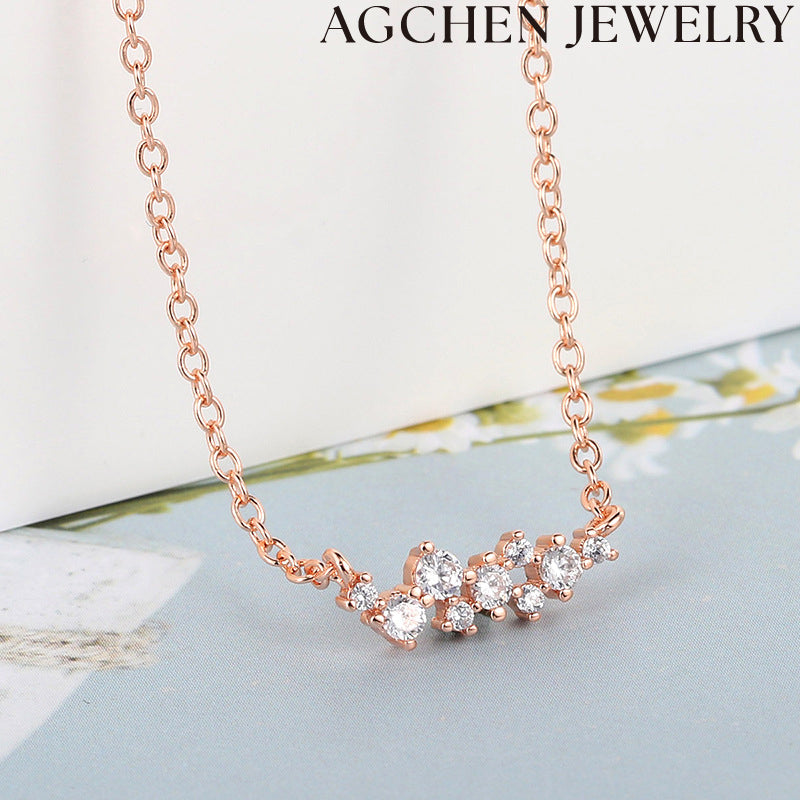 AG Asymmetrical Zircon Necklace