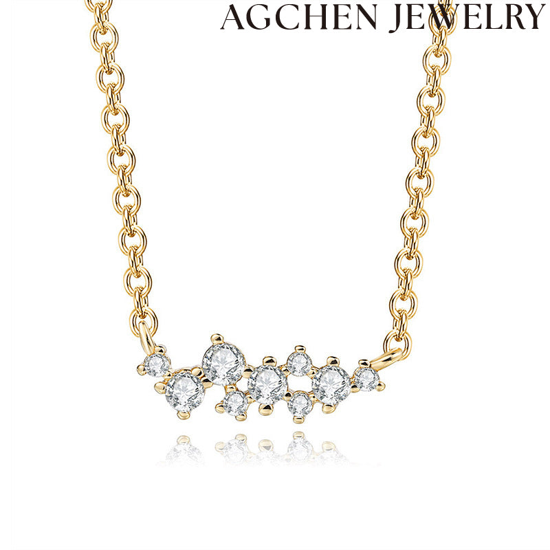 AG Asymmetrical Zircon Necklace