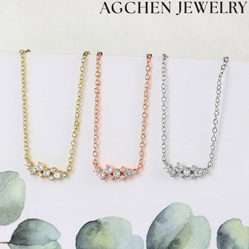 AG Asymmetrical Zircon Necklace