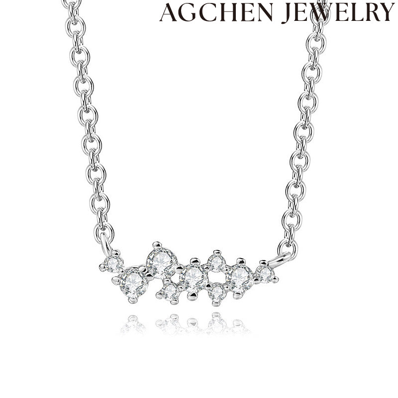 AG Asymmetrical Zircon Necklace