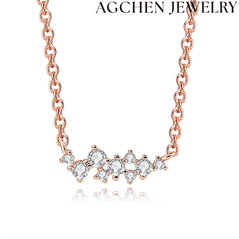 AG Asymmetrical Zircon Necklace