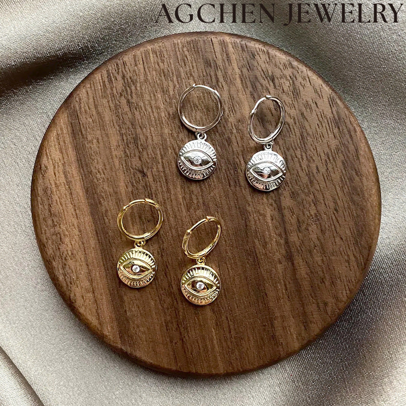 AG Demon Eye Zirconia Earrings