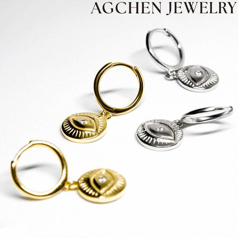 AG Demon Eye Zirconia Earrings