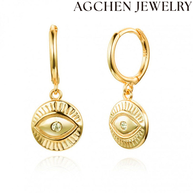 AG Demon Eye Zirconia Earrings