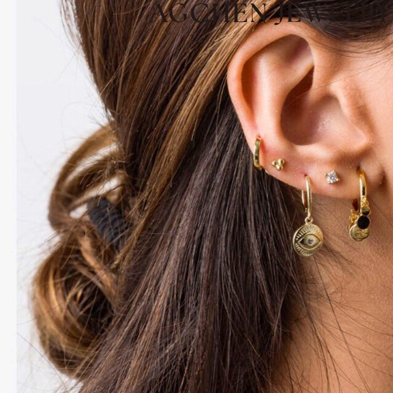 AG Demon Eye Zirconia Earrings