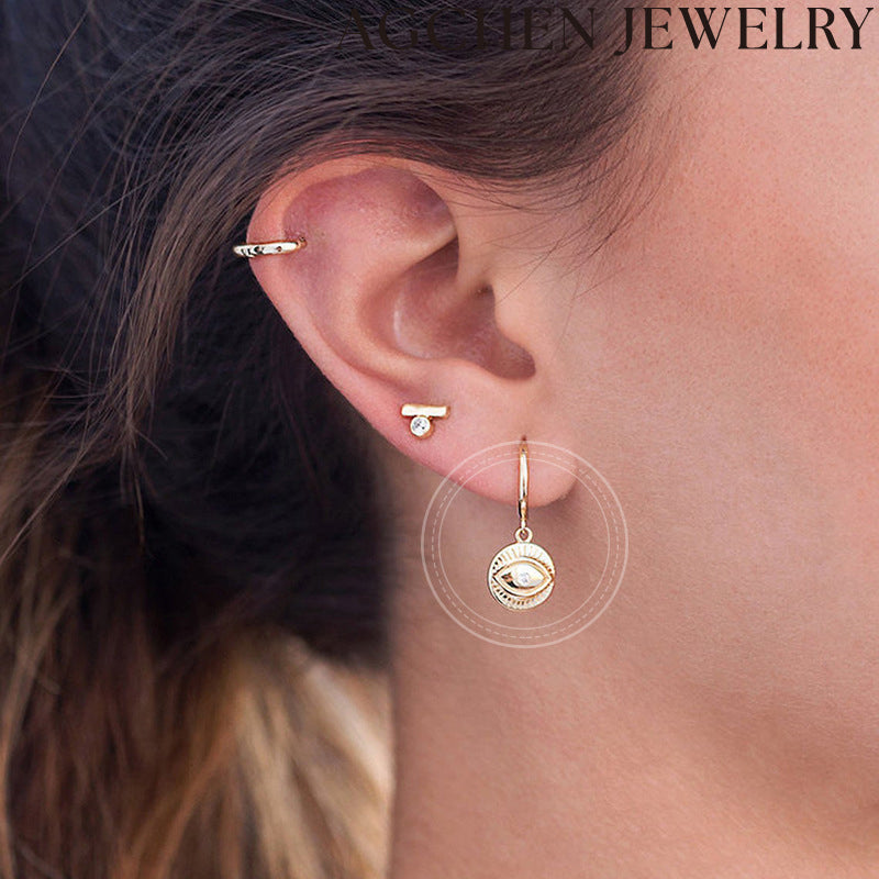 AG Demon Eye Zirconia Earrings