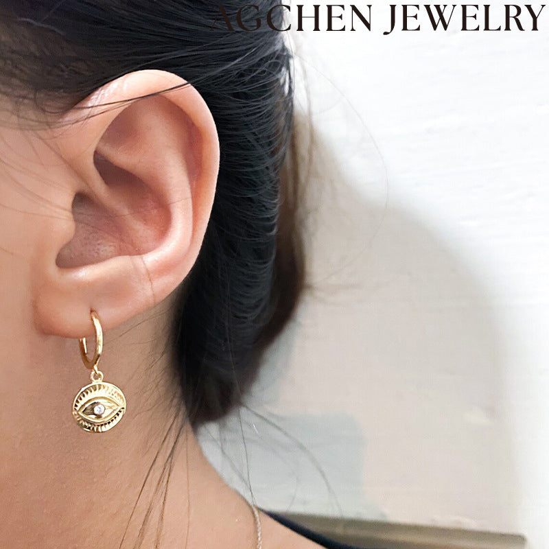 AG Demon Eye Zirconia Earrings