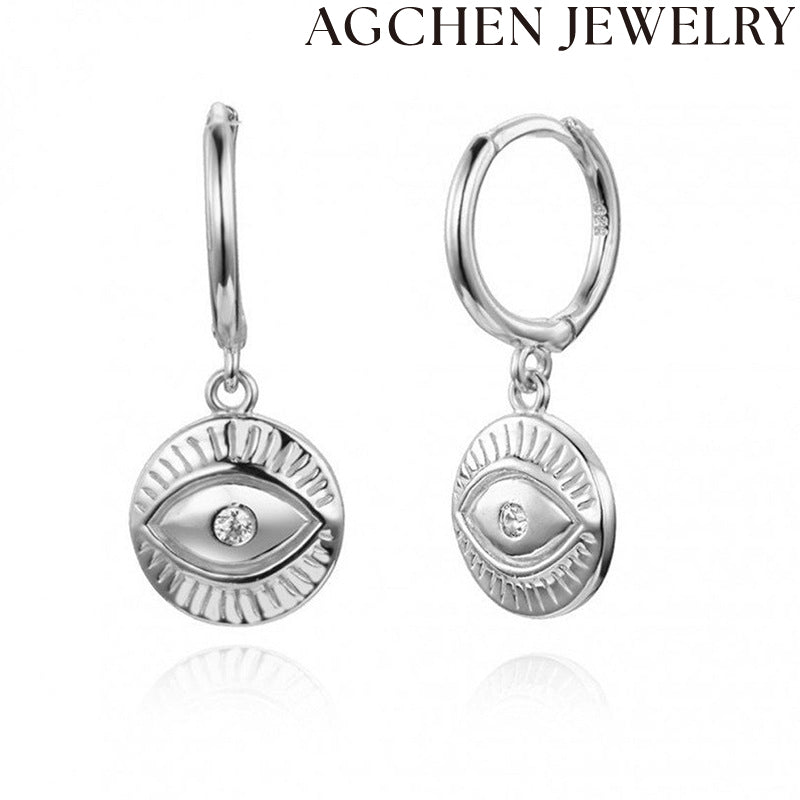 AG Demon Eye Zirconia Earrings