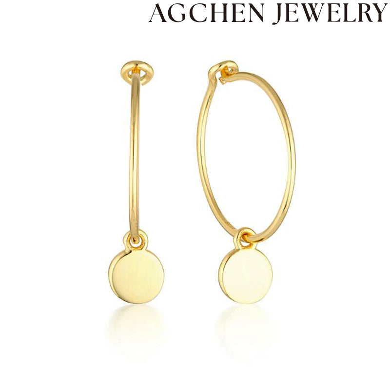 AG Minimalist Round Earrings for Women