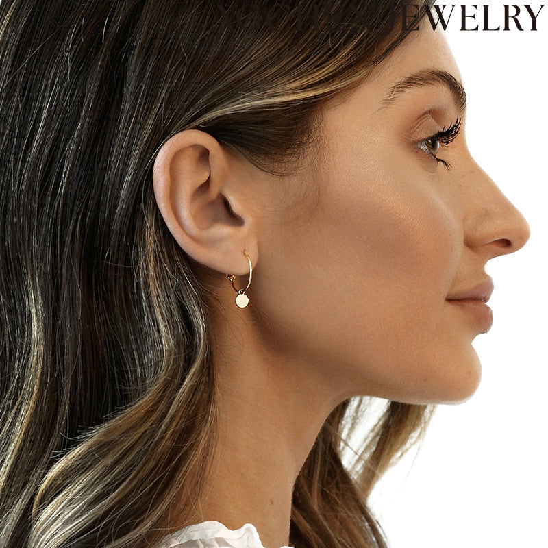 AG Minimalist Round Earrings for Women