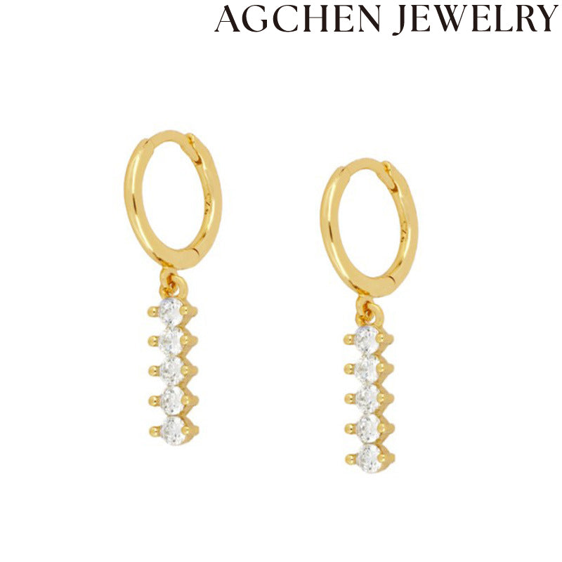 AG Multicolor Zirconia Earrings