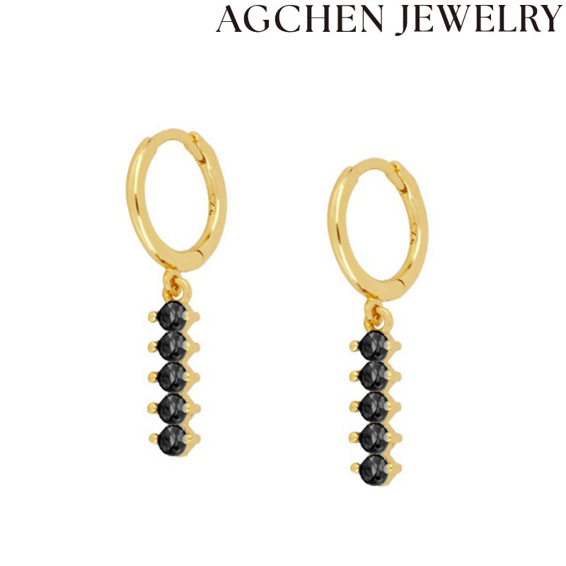 AG Multicolor Zirconia Earrings