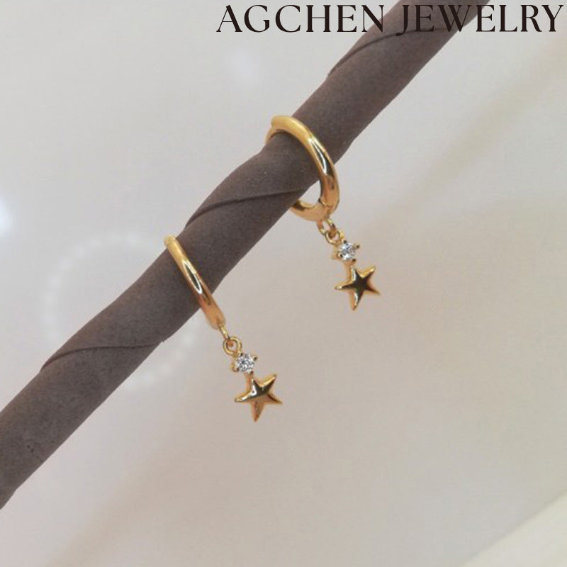 AG Twinkling Night Sky Hoops