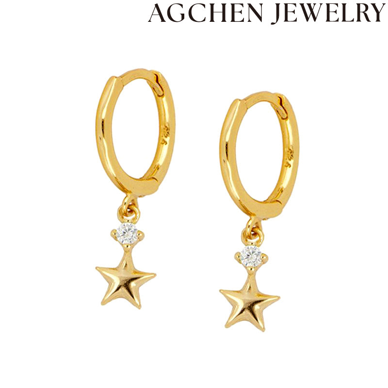 AG Twinkling Night Sky Hoops