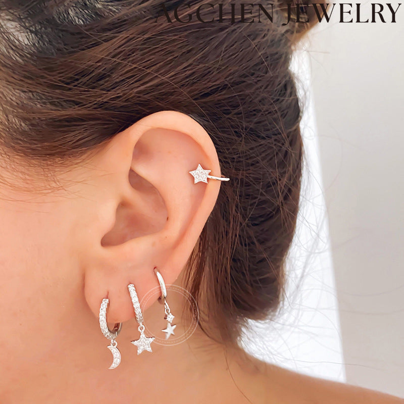 AG Twinkling Night Sky Hoops
