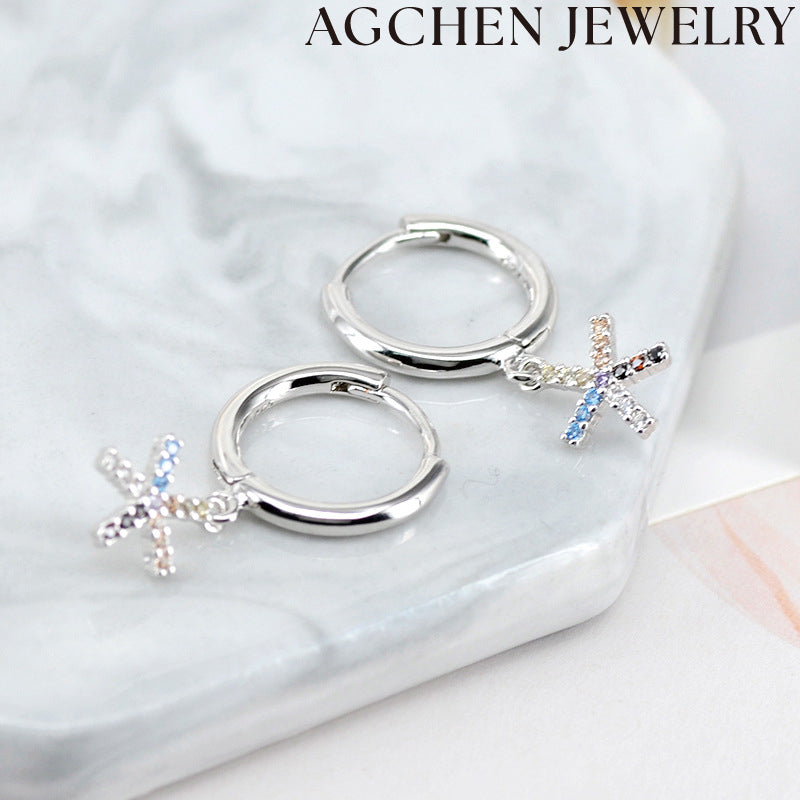 AG Colorful Star-Shaped Earrings