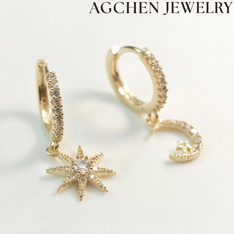 AG Moon and Sun Earrings