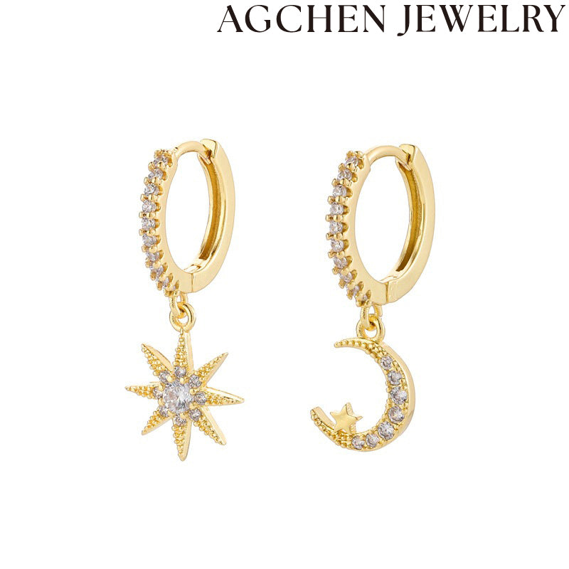 AG Moon and Sun Earrings