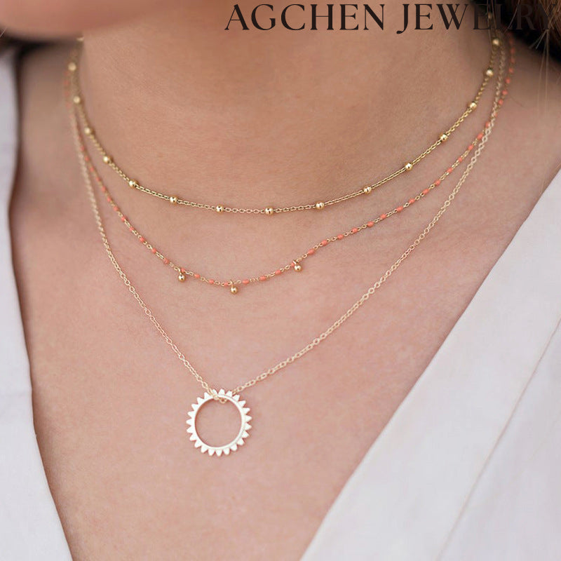 AG Minimalist Sun Necklace