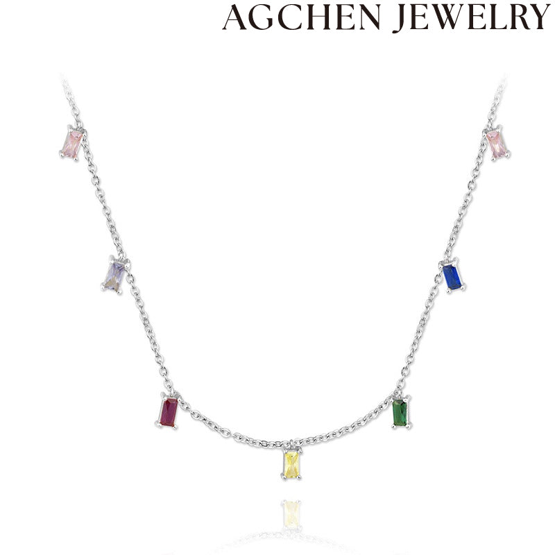 AG Colorful Zircon Necklace