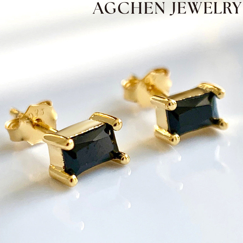 AG Delicate Colorful Zirconia Teardrop Earrings