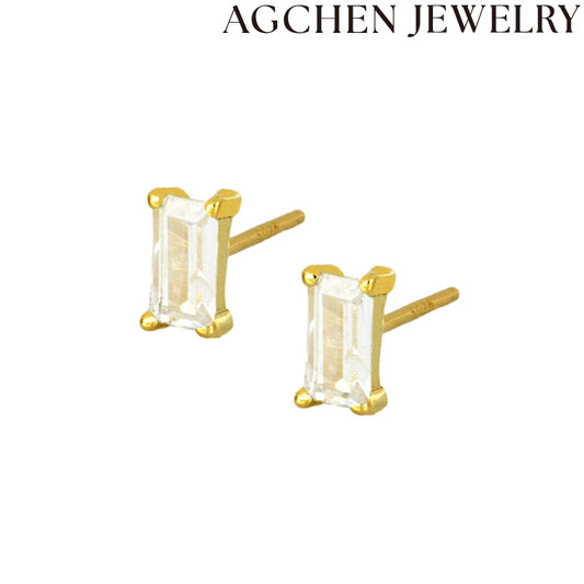 AG Delicate Colorful Zirconia Teardrop Earrings