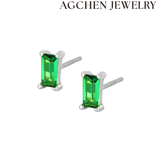 AG Vibrant Green Stud Earrings