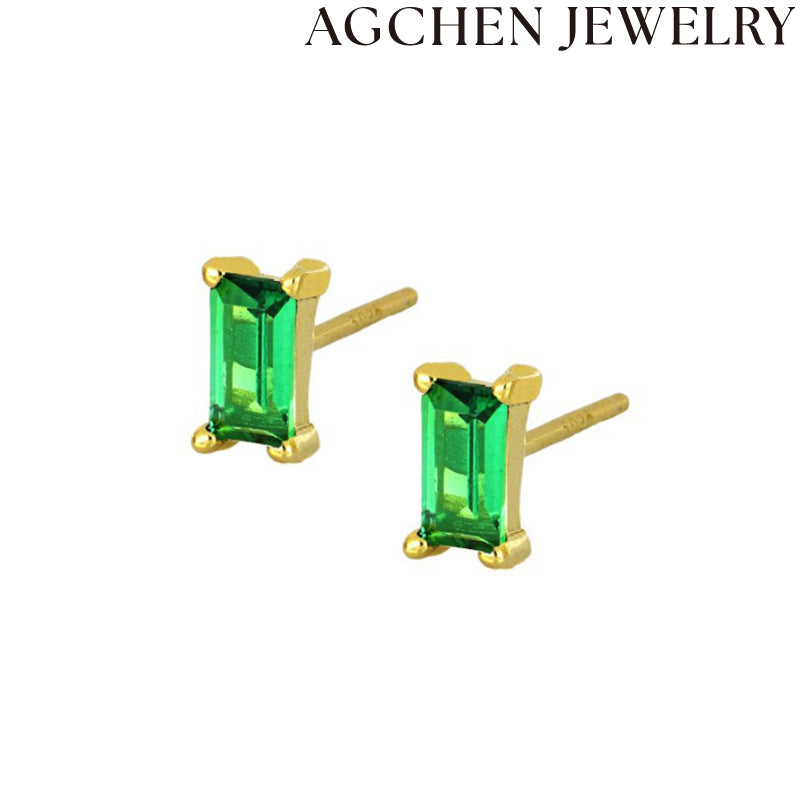 AG Vibrant Green Stud Earrings