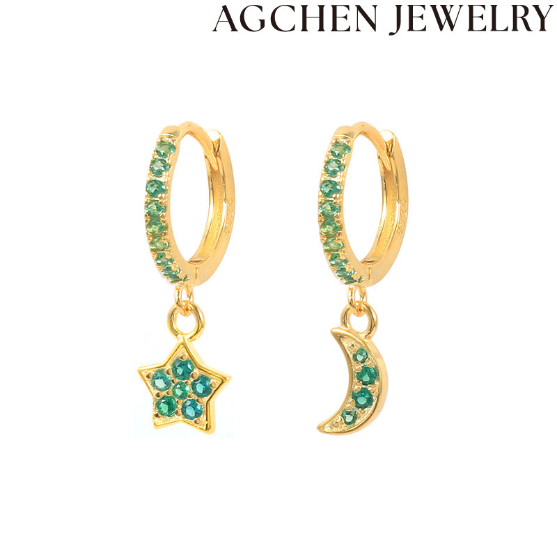 AG Refreshing Green Gemstone Earrings